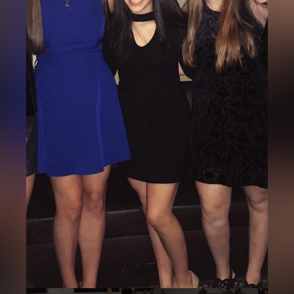 Black mini dress